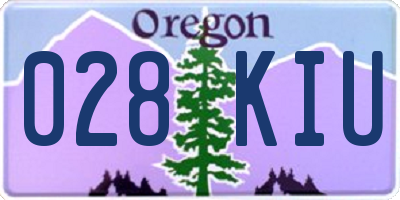 OR license plate 028KIU