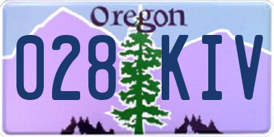 OR license plate 028KIV