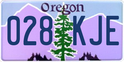 OR license plate 028KJE