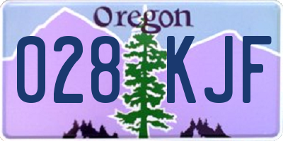 OR license plate 028KJF
