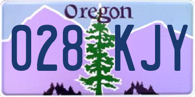 OR license plate 028KJY
