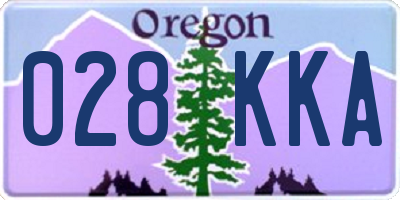 OR license plate 028KKA
