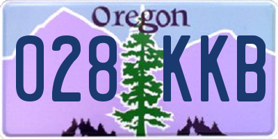 OR license plate 028KKB