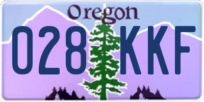 OR license plate 028KKF