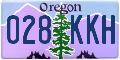 OR license plate 028KKH