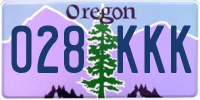 OR license plate 028KKK