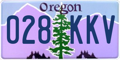 OR license plate 028KKV