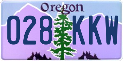 OR license plate 028KKW