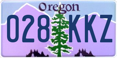 OR license plate 028KKZ