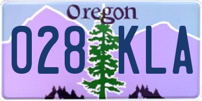 OR license plate 028KLA