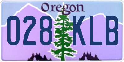 OR license plate 028KLB