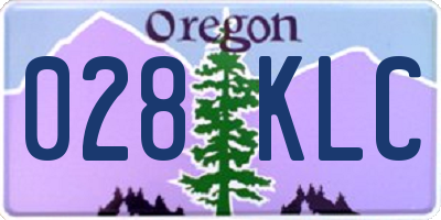 OR license plate 028KLC