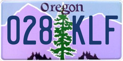 OR license plate 028KLF