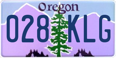 OR license plate 028KLG
