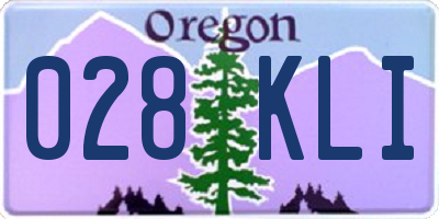 OR license plate 028KLI
