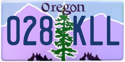 OR license plate 028KLL