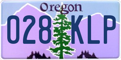 OR license plate 028KLP