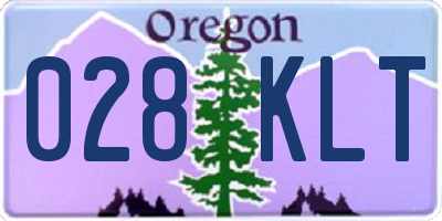 OR license plate 028KLT