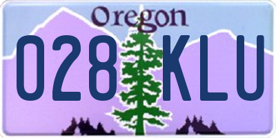 OR license plate 028KLU