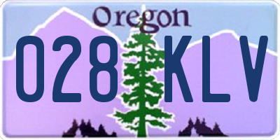 OR license plate 028KLV