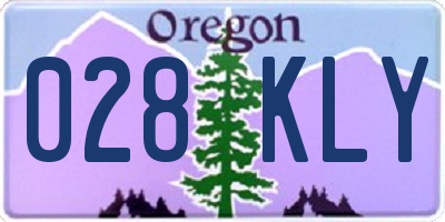 OR license plate 028KLY