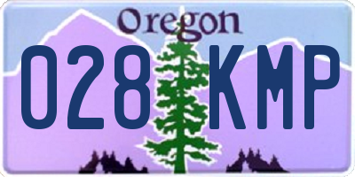 OR license plate 028KMP