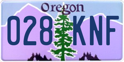 OR license plate 028KNF
