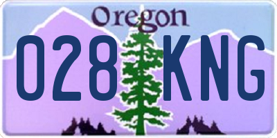 OR license plate 028KNG