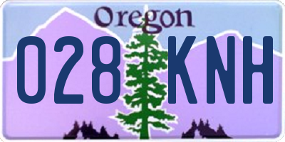 OR license plate 028KNH