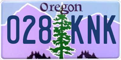 OR license plate 028KNK