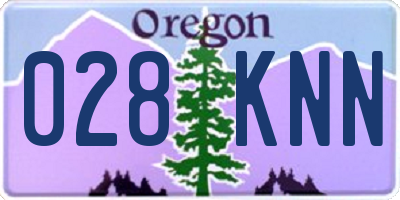 OR license plate 028KNN
