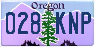 OR license plate 028KNP
