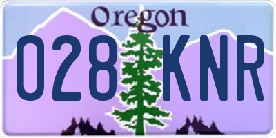 OR license plate 028KNR