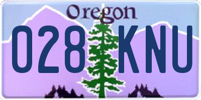 OR license plate 028KNU