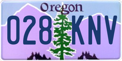 OR license plate 028KNV