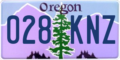 OR license plate 028KNZ