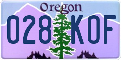 OR license plate 028KOF