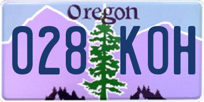 OR license plate 028KOH