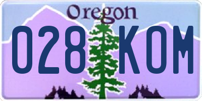 OR license plate 028KOM