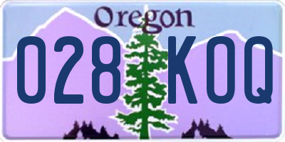 OR license plate 028KOQ