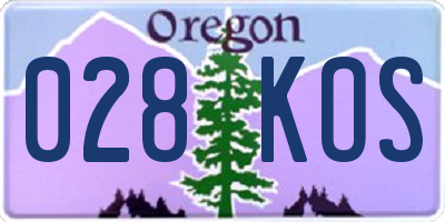 OR license plate 028KOS