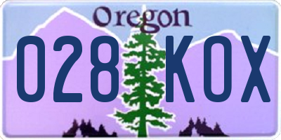 OR license plate 028KOX