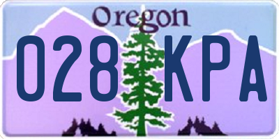 OR license plate 028KPA