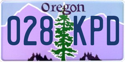 OR license plate 028KPD