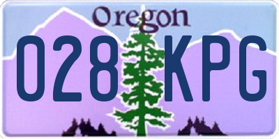 OR license plate 028KPG