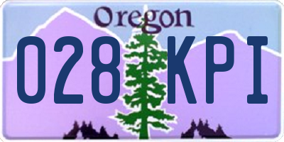 OR license plate 028KPI
