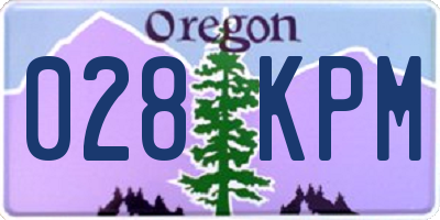OR license plate 028KPM