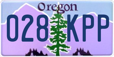 OR license plate 028KPP