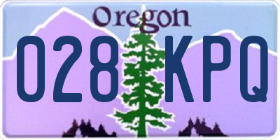 OR license plate 028KPQ