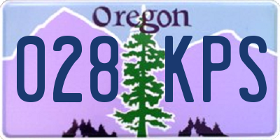 OR license plate 028KPS